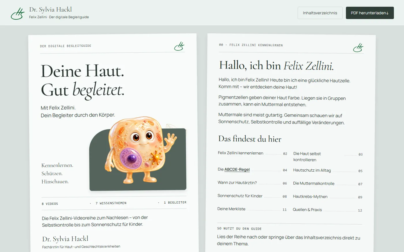 Digitaler Hautwissen-E-Guide mit Felix Zellini